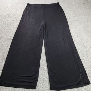 Chico’s Travelers Slinky Stretch Pants Wide Leg Palazzo 1 Medium Black Pull On
